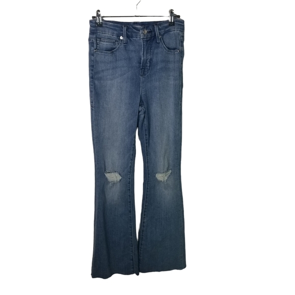 Good American Hi Rise ripped flare jeans - Picture 2 of 13
